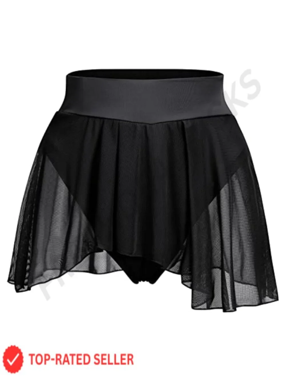 Women's High Waist Ruffle Skort with Built-in Shorts for Dance Pole Rave
